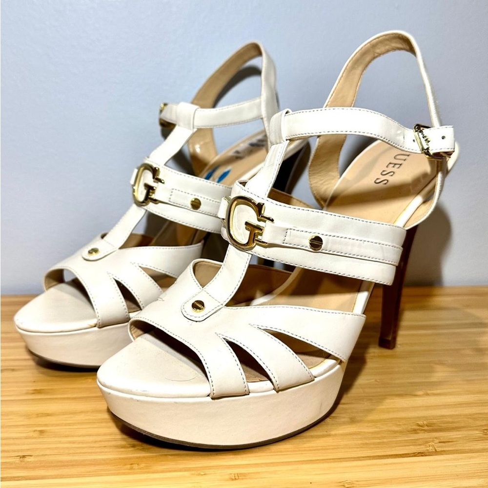 Guess Women's White Platform Sandals